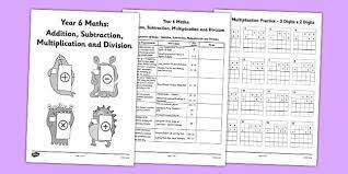 year 6 addition subtraction multiplication and division