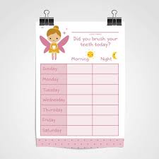 tooth fairy tooth brushing chart children decor note paper pink prints to do list notecards printable art instant download