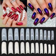 550pcs Full Cover Clear White Natural French False Acrylic Nail Art Tips Uv Gel Ebay