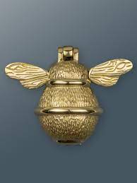 A bright reminder to cherish the community around and within our homes. Brass Bumble Bee Door Knocker Brass Finish Brass Bee