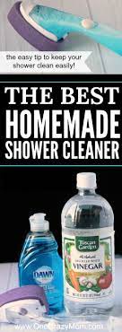 Heat vinegar a couple of minutes in microwave or on cook top until vinegar is hot. Best Homemade Shower Cleaner Best Shower Cleaner Bathtub Cleaner