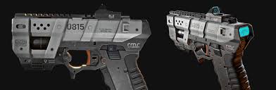 The character artist builds the model from the ground up using tools such as polygon box modeling, hard surface modeling, and digital sculpting techniques. Meta Pulse Pistol Hard Surface Modeling In 3ds Max Baking