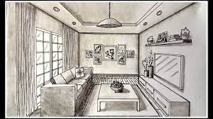 Practice drawing your name in perspective. Drawing A Living Room In One Point Perspective Time Lapse Youtube
