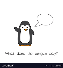 Cartoon Penguin Kids Learning Game Royalty Free Vector Image
