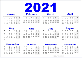Are you looking for a printable calendar? 2021 Daily Calendar To Write Your Important Schedule Calendar