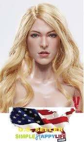 1/6 female head blonde Hair Milla Jovovich for 12