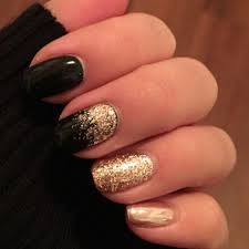 You can keep them simple or glam them up, but either way, there will always be a bit of extra glossy gold nail paint creates a sharp contrast to the relatively dull matte black finish. 99 Trending Black Nails Art Manicure Ideas Black Nails With Glitter Gold Gel Nails Black Gold Nails