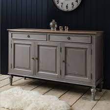 Painted Grey Sideboard With Wooden Top Painted Sideboard Sideboard Grey Shabby Chic Dresser