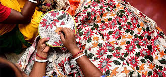 A pattern sewn onto cloth, or cloth with.: Sari Stories Tribute To Embroidery Grazia India