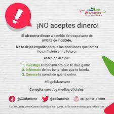 Afore Xxi Banorte در توییتر En Afore Xxi Banorte Trabajamos Dia A Dia Para Proteger Tu Futuro Por Ello Te Compartimos Las Siguientes Recomendaciones Para Elegir La Afore De Tu Preferencia Y No