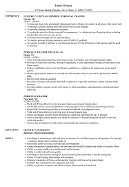 Personal Trainer Resume Samples Velvet Jobs