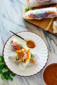 Fried spring rolls recipe stuffed with bean threads, cabbage, carrots, and celery. Fresh Spring Rolls With Peanut Sauce Cookie And Kate