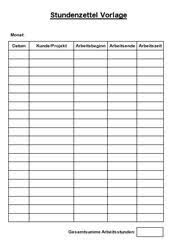 Stundenzettel auch im jahr 2021 weiterhin beliebt. Stundenzettel Vorlage Zeiterfassung Time Tracker Timtimer