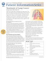 A cough that doesn't go away after 2 or 3 weeks. Https Www Thoracic Org Patients Patient Resources Resources Lung Cancer Treatment Pdf