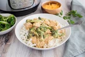 Arrange broccoli florets on top of the chicken. Pressure Cooker Instant Pot Creamy Chicken And Broccoli Over Rice
