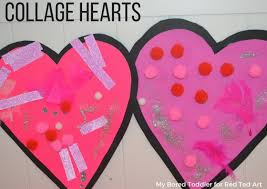 Learn how to make a pretty origami heart from a rectangular sheet of paper, or even a dollar note. Collage Heart Cards For Toddlers Red Ted Art Make Crafting With Kids Easy Fun