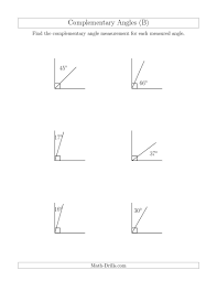 Complementary Angle Relationships B Complementary Angles Angle Relationships Relationship Worksheets