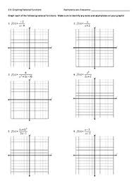 In this graphing rational functions worksheet, students answer 18 multiple choice problems about rational functions. Graphing Rational Functions Worksheet Answer Key By Kristen Mathison