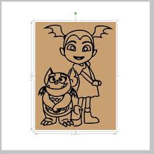 Cookie Stencil Vampirina For Cookie Paint Party Best Fits Cutter Size 4 X 3 Fits Your Stencil Genie By Homesp Homespun Old Country Stores Custom Stencils