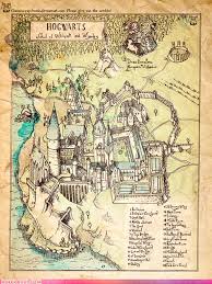 Hogwarts The Illustrated Map Harry Potter World Harry Potter Hogwarts