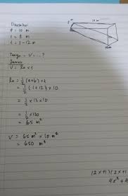 Suatu Kolam Renang Mempunyai Ukuran Panjang 10m Dan Lebar 8m Kedalaman Air Pada Ujung Yg Dangkal Brainly Co Id