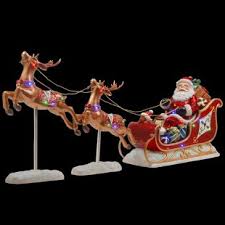 Uk's largest range of christmas lights, trees and decorations. Santa Sleigh With Reindeer Wayfair