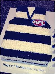 Geelong Afl Jumper Cake Buttercream Www Facebook Com Beautifulbakes Dad Birthday Cupcake Cakes Birthday