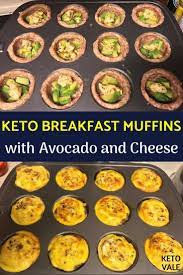 Keto Avocado And Cheese Breakfast Muffins Low Carb Recipe Ketovale Recipe Avocado Recipes Avocado Breakfast Low Carb Breakfast Muffins