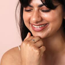 Stainless Steel Crystal Eye Ring