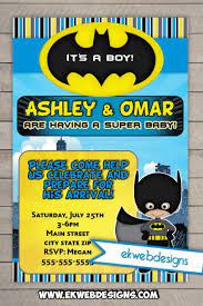 Batman Baby Shower Invitations Custom Comic Book Baby Shower Invites Batman Baby Shower Baby Batman Superhero Baby Shower