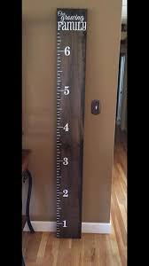 Wood Growth Chart Ruler Personalized Our Growing Family