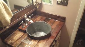 update on the bucket sink counter top