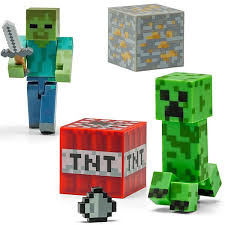 Minecraft 3 Figures Girl Scout Crafts Minecraft Minecraft Action Figures