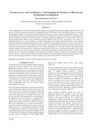 Pemerintah indonesia berencana akan mengenakan pajak penghasilan (pph) final untuk setiap transaksi penjualan bitcoin, altcoin dan token pada perusahaan bursa kripto yang beroperasi di indonesia. Pdf Cryptocurrency And Constituency Understanding The Existence Of Bitcoin And Its Regulation In Indonesia