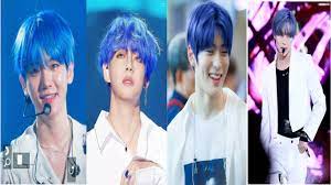 Today's hidden gem is blue rose by up10tion. Top Male Idols That Rocked Blue Hair Color Kpopstarz