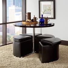 The arnei coffee table is perfect for small spaces. Coffee Table With 4 Storage Ottomans