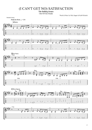 I Can T Get No Satisfaction By The Rolling Stones Full Score Guitar Pro Tab Mysongbook Com
