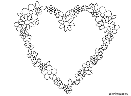 Hundreds of free spring coloring pages that will keep children busy for hours. Heart Flowers Coloring Pages Coloring Home