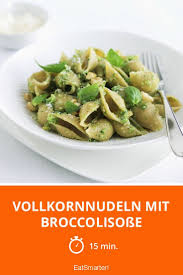 Vollkornnudeln Mit Brokkolisauce Rezept Vollkornnudeln Rezepte Vollkorn Rezepte