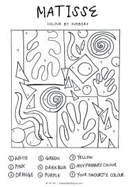 Discover free coloring pages for kids to print & color. Matisse Colour By Numbers Activity Sheet Feedingstickfigures Matisse Art Art Lessons Elementary Kids Art Projects