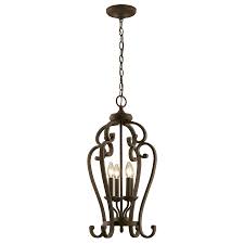 Portfolio Linkhorn Iron Stone Vintage Lantern Pendant Light In The Pendant Lighting Department At Lowes Com