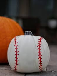 Handmade in my home studio, zombie pumpkin is made from ceramic slip poured into a ceramic mold, dried, cleaned and fired in the kiln. No Carve Baseball Pumpkin Sweet Shoppe Mom Phoenix Lifestyle Mom Blogger
