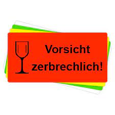 Über 100.000 englische übersetzungen von deutsche. Versandaufkleber Vorsicht Zerbrechlich V023 Preis Gunstig Kaufen Im Online Shop Ident24