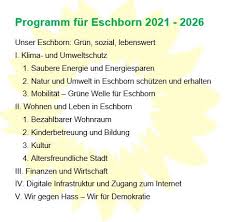 Kein handel auf kosten von mensch und umwelt. Das Wahlprogramm Steht Die Grunen Eschborn