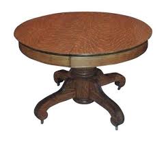 Antique Tiger Oak Pedestal Table Tiger Oak Antique Oak Furniture Pedestal Table