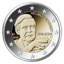 Wann wurden die dm gegen den euro getauscht, haben gerade einen kleinen streit ob es vor oder nach 2000 war. 2 Euro Deutschland 2018 Helmut Schmidt Mz G Karlsruhe 2 95 Euro