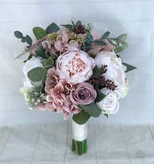 Wedding Bouquet Dusty Rose Bridal Bouquet Blush Wedding Etsy Blush Bouquet Wedding Peony Bouquet Wedding Rose Bridal Bouquet