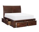 Eden 4-Piece Queen Storage Bed - Dark Brown Leons