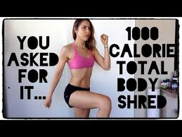 1000 calorie total body shred bonus