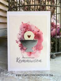 Kommunion Einladung Selber Basteln Stempel Stanze Und Papier Einladungen Selber Basteln Karten Basteln Kommunion Einladung Kommunion